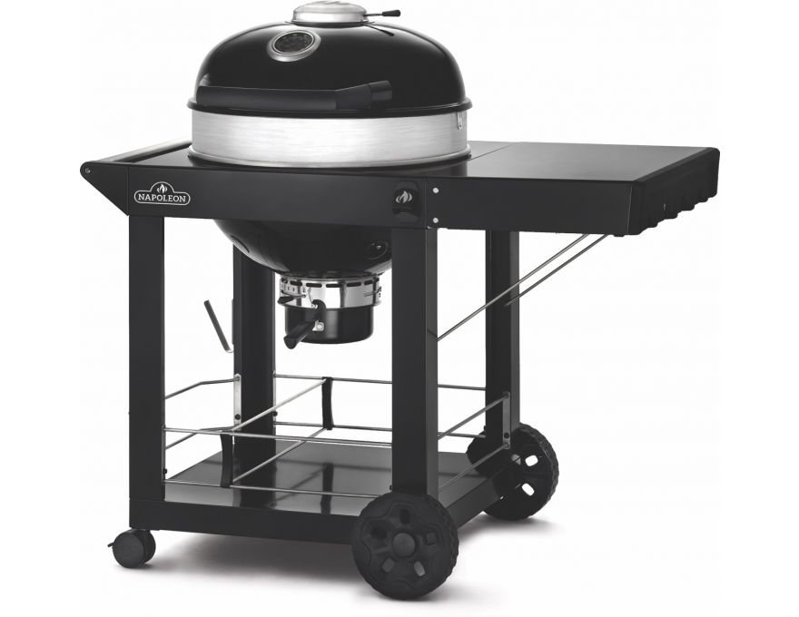 Grill węglowy 22" PRO Charcoal Kettle Cart czarny + zestaw (komin do rozpalania #67802, węgiel drzewny 3 kg #67107, podpałka 100 szt. #67052) - 5